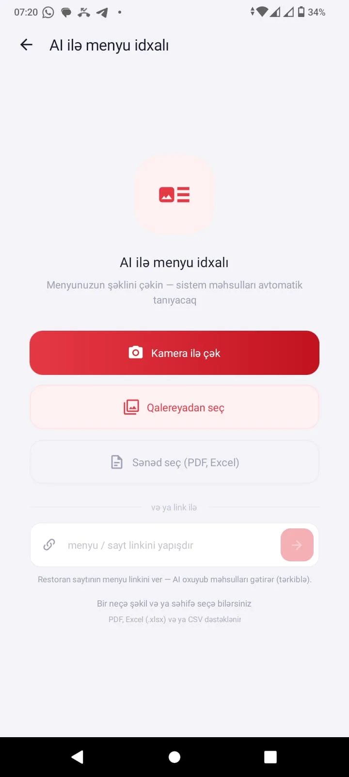 Posveo AI menyu idxalı — menyunu şəkildən avtomatik tanıma
