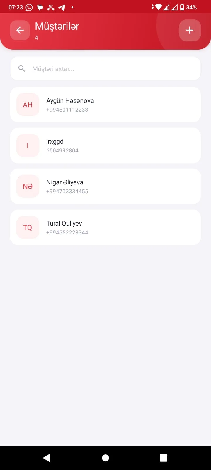Müştəri bazası (CRM) — Posveo