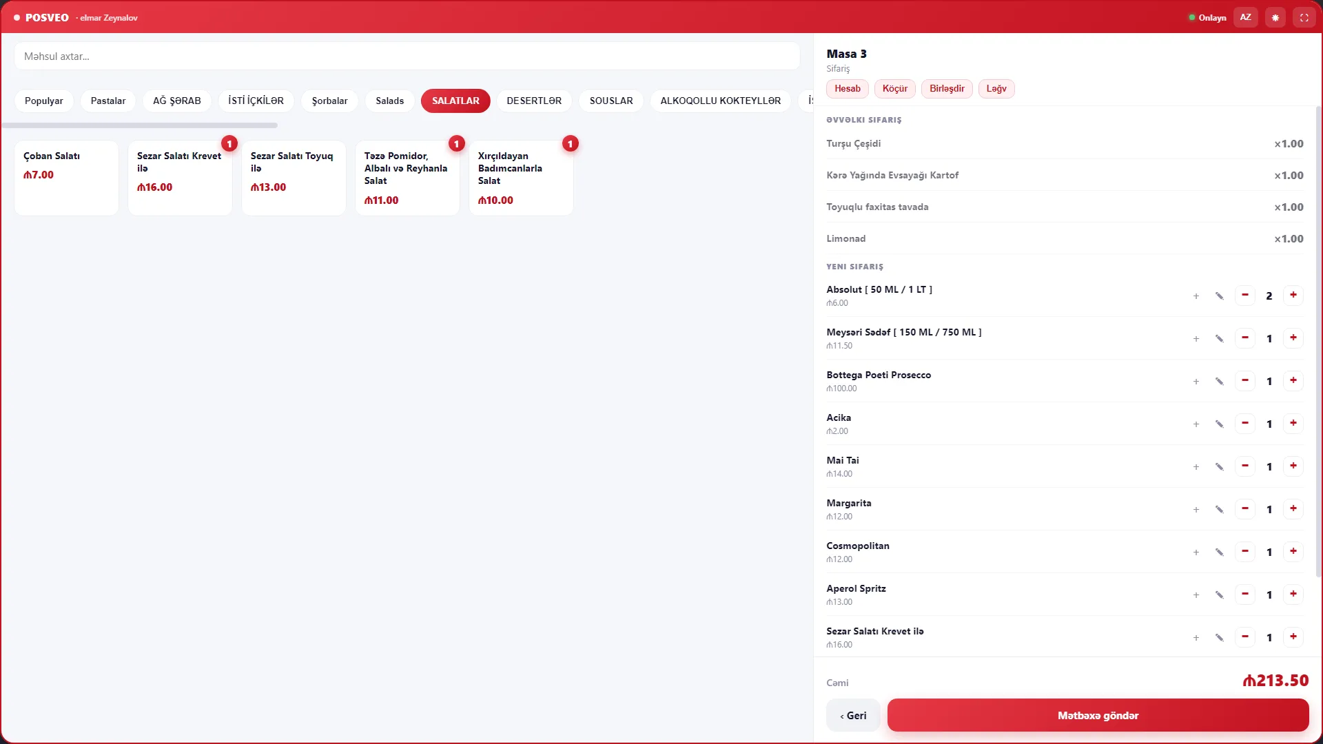 Posveo POS terminal — masaüstü kassa proqramı